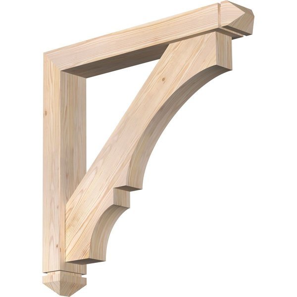 Balboa Arts and Crafts Smooth Bracket w/ Offset Brace, Douglas Fir, 5 1/2